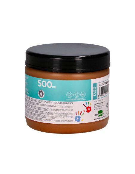 Pintura Dedos Liderpapel Marron Tarrina De 500 Cc