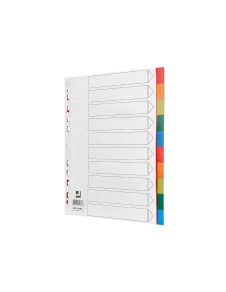 Separador Q-Connect Plastico Juego De 10 Separadores Din A4 Multitaladro