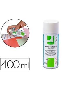 Pegamento Q-Connect Spray Mount Adhesivo Permanente Bote De 400 Ml