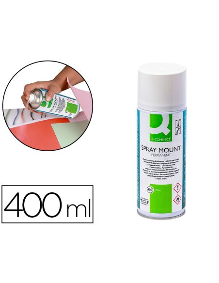 Pegamento Q-Connect Spray Mount Adhesivo Permanente Bote De 400 Ml