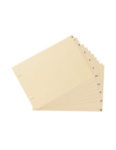 Indice Alfabetico Liderpapel Cartulina Para Archivador 15 Posiciones A-Z Cuarto Apaisado