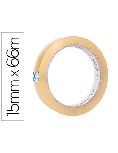 Cinta Adhesiva Q-Connect Transparente 66 Mt X 15 Mm