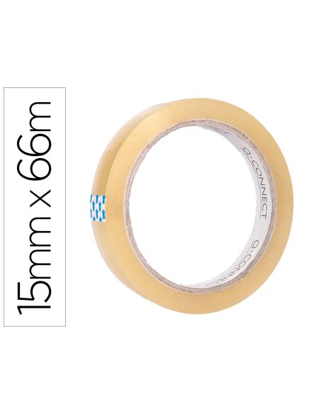 Cinta Adhesiva Q-Connect Transparente 66 Mt X 15 Mm