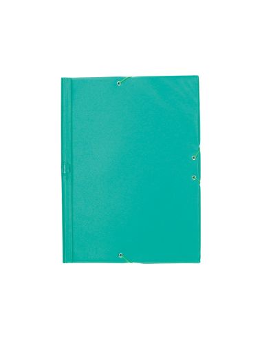 Carpeta Liderpapel Gomas Tres Solapas Plastico Folio Color Verde