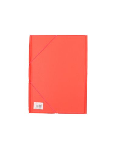 Carpeta Liderpapel Gomas Tres Solapas Plastico Folio Color Rojo
