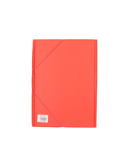 Carpeta Liderpapel Gomas Tres Solapas Plastico Folio Color Rojo