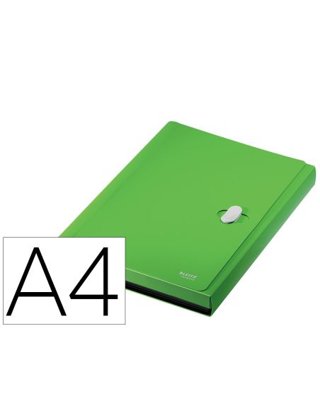 Carpeta Leitz Recycle Clasificador Fuelle Polipropileno 5+1 Compartimentos Din A4 Verde