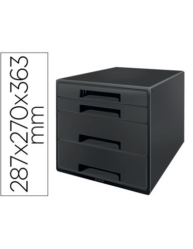 Fichero Cajones De Sobremesa Leitz Recycle 4 Cajones Color Negro 287X270X363 Mm