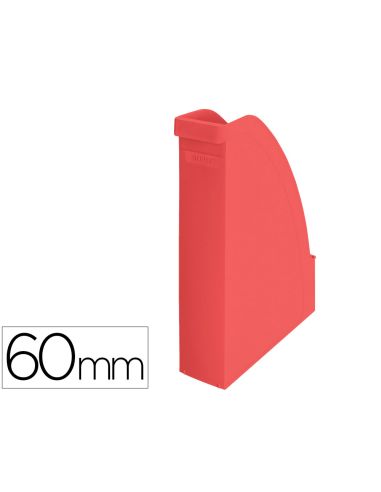 Revistero Leitz Recycle Plastico Lomo 60 Mm Rojo 78X308X278 Mm