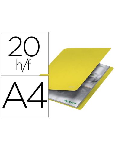 Carpeta Leitz Recycle Escaparate Din A4 20 Fundas Polipropileno Amarillo