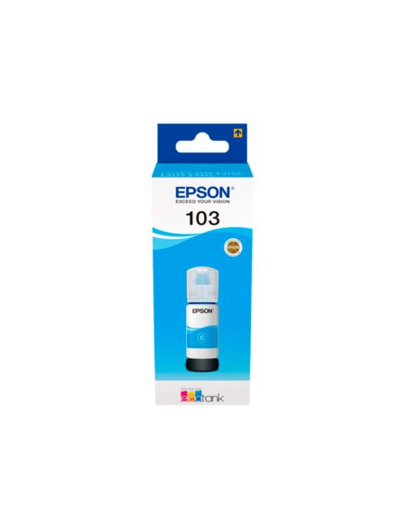 Tinta Epson Ecotank 103 L3110/3150/3151/5190 Cian Botella De 65 Ml