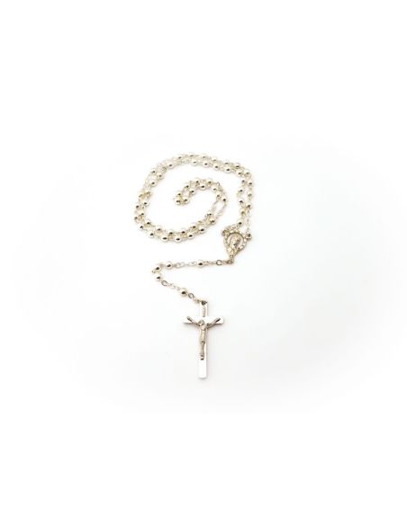 Rosario Plateado 3 Mm