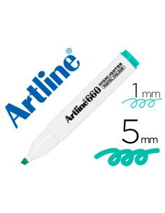 Rotulador Artline Fluorescente Ek-660 Verde Pastel Punta Biselada