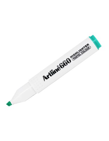 Rotulador Artline Fluorescente Ek-660 Verde Pastel Punta Biselada