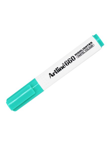 Rotulador Artline Fluorescente Ek-660 Verde Pastel Punta Biselada