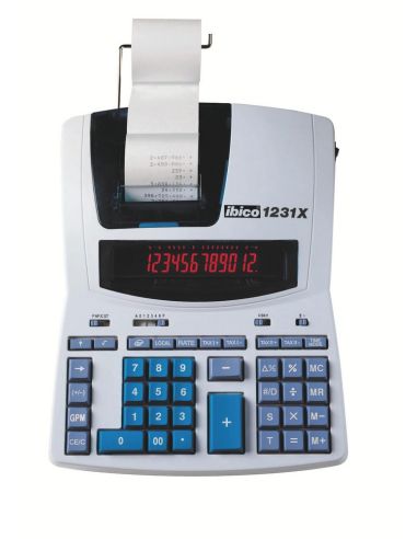 Calculadora Ibico 1231X Impresora Pantalla Lcd Papel 57 Mm 12 Digitos 2 Colores Impresion Bicolor