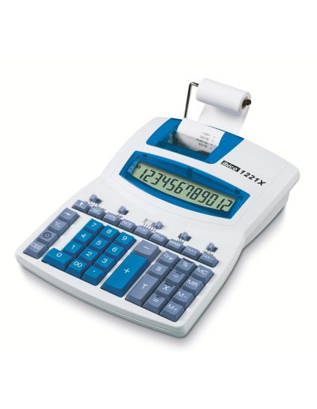 Calculadora Ibico 1221X Impresora Pantalla Lcd Angulada Papel 57 Mm 12 Digitos Impresion Bicolor