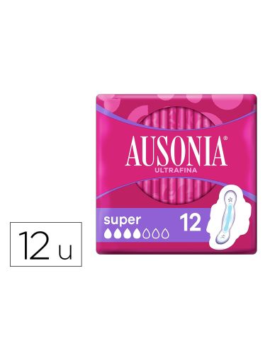 Compresa Ausonia Ultrafina Super Con Alas Caja De 12 Unidades