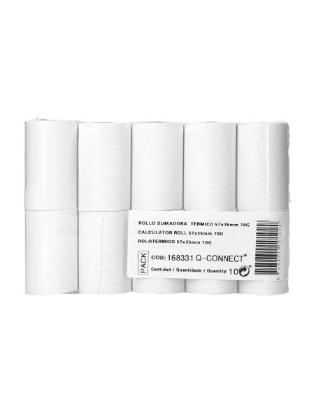 Rollo Sumadora Termico Greening 57 Mm Ancho X 35 Mm Diametro Para Tpv Sin Bisfenol A Papel De 70 G/M2