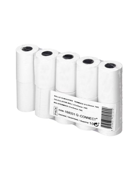 Rollo Sumadora Termico Greening 57 Mm Ancho X 35 Mm Diametro Para Tpv Sin Bisfenol A Papel De 70 G/M2