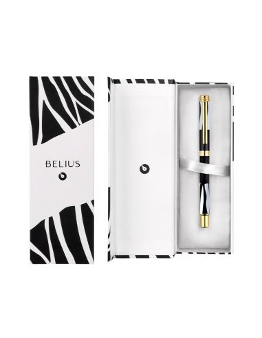 Roller Belius Dualita Cuerpo Blanco Color Negro Tinta Negra Caja De Diseño