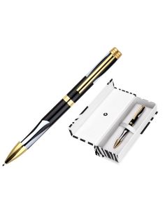 Boligrafo Belius Dualita Cuerpo Negro Color Blanco Tinta Azul Caja De Diseño