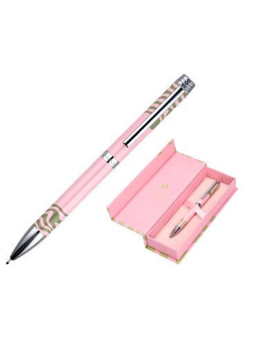 Boligrafo Belius Ink Dreams Aluminio Color Rosa Y Verde Matcha Plateado Frase Interior Tinta Azul Caja De Diseño