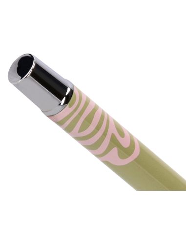 Roller Belius Ink Dreams Aluminio Color Verde Matcha Y Rosa Plateado Frase Interior Tinta Negra Caja De Diseño