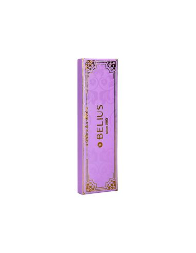 Boligrafo Belius Macaron Bliss Forma Hexagonal Color Morado Y Dorado Tinta Azul Caja De Diseño