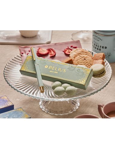Boligrafo Belius Macaron Bliss Forma Hexagonal Color Verde Dorado Tinta Azul Caja De Diseño