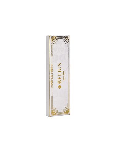 Boligrafo Belius Macaron Bliss Forma Hexagonal Color Blanco Y Dorado Tinta Azul Caja De Diseño