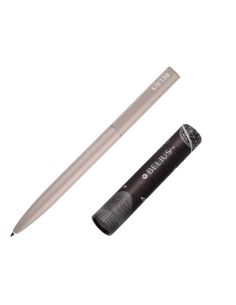 Boligrafo Belius Rocket B Aluminio Color Minimalista Gris Tinta Azul Caja Cilindrica