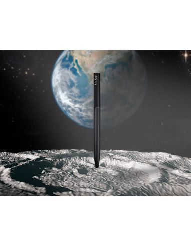 Boligrafo Belius Rocket B Aluminio Color Minimalista Negro Tinta Azul Caja Cilindrica