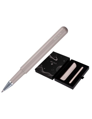 Roller Y Funda De Similpiel Belius Space B Color Minimalista Gris Tinta Azul Caja De Diseño