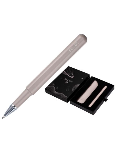 Roller Y Funda De Similpiel Belius Space B Color Minimalista Gris Tinta Azul Caja De Diseño