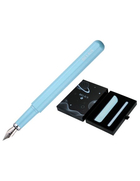 Pluma Y Funda De Similpiel Belius Space B Color Minimalista Azul Tinta Azul Caja De Diseño