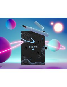 Pluma Y Funda De Similpiel Belius Space B Color Minimalista Azul Tinta Azul Caja De Diseño 2