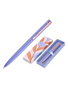 Boligrafo Belius Rose Aluminio Color Lavanda/Oro Rosa Tinta Azul Caja De Diseño