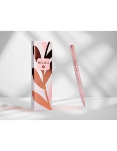 Boligrafo Belius Rose Aluminio Color Rosa/Oro Rosa Tinta Azul Caja De Diseño 2