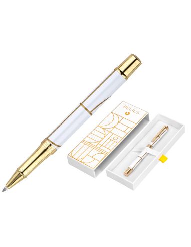 Roller Belius Carte Blanche Color Blanco Y Dorado Tinta Negra Caja De Diseño