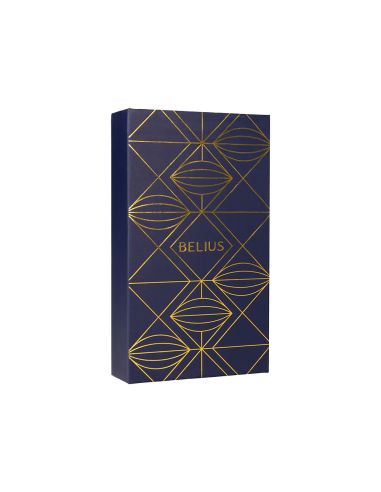 Pluma Y Estuche Belius Soiree Color Art Deco Azul Marino Y Dorado Tinta Azul Caja De Diseño