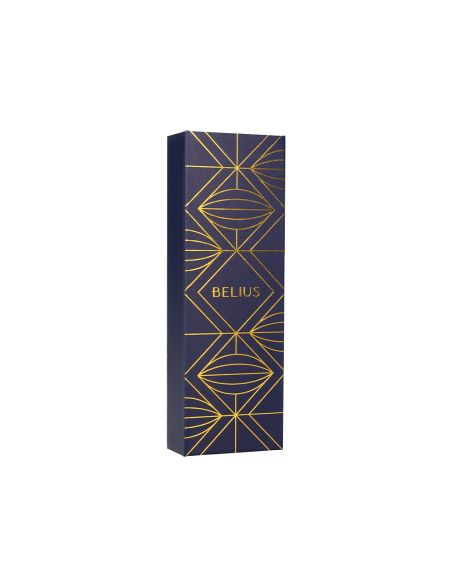 Boligrafo Belius Soiree Aluminio Color Azul Marino Y Dorado Tinta Azul Caja De Diseño