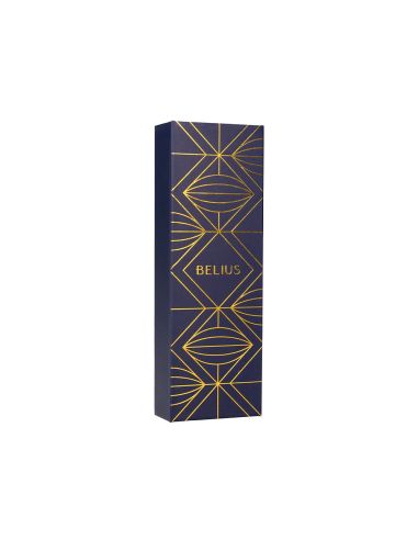 Pluma Belius Soiree Aluminio Color Art Deco Azul Marino Y Dorado Tinta Azul Caja De Diseño