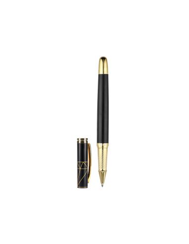 Boligrafo Y Estuche Belius Soiree Color Negro Y Dorado Tinta Azul Caja De Diseño