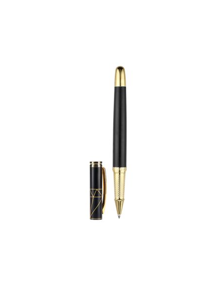 Boligrafo Y Estuche Belius Soiree Color Negro Y Dorado Tinta Azul Caja De Diseño
