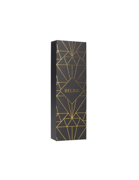 Pluma Belius Soiree Aluminio Color Art Deco Negro Y Dorado Tinta Azul Caja De Diseño