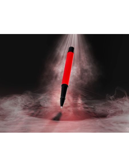 Boligrafo Belius Turbo Aluminio Color Rojo Y Negro Tinta Azul Caja De Diseño