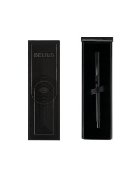 Roller Belius Turbo Aluminio Color Negro Tinta Azul Caja De Diseño