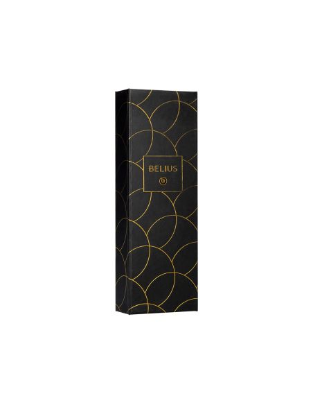 Boligrafo Belius Passion Dor Aluminio Textura Cepillada Color Negro Y Dorado Tinta Azul Caja De Diseño