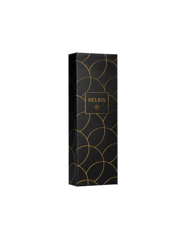 Pluma Belius Passion Dor Aluminio Textura Cepillada Color Negro Y Dorado Tinta Azul Caja De Diseño